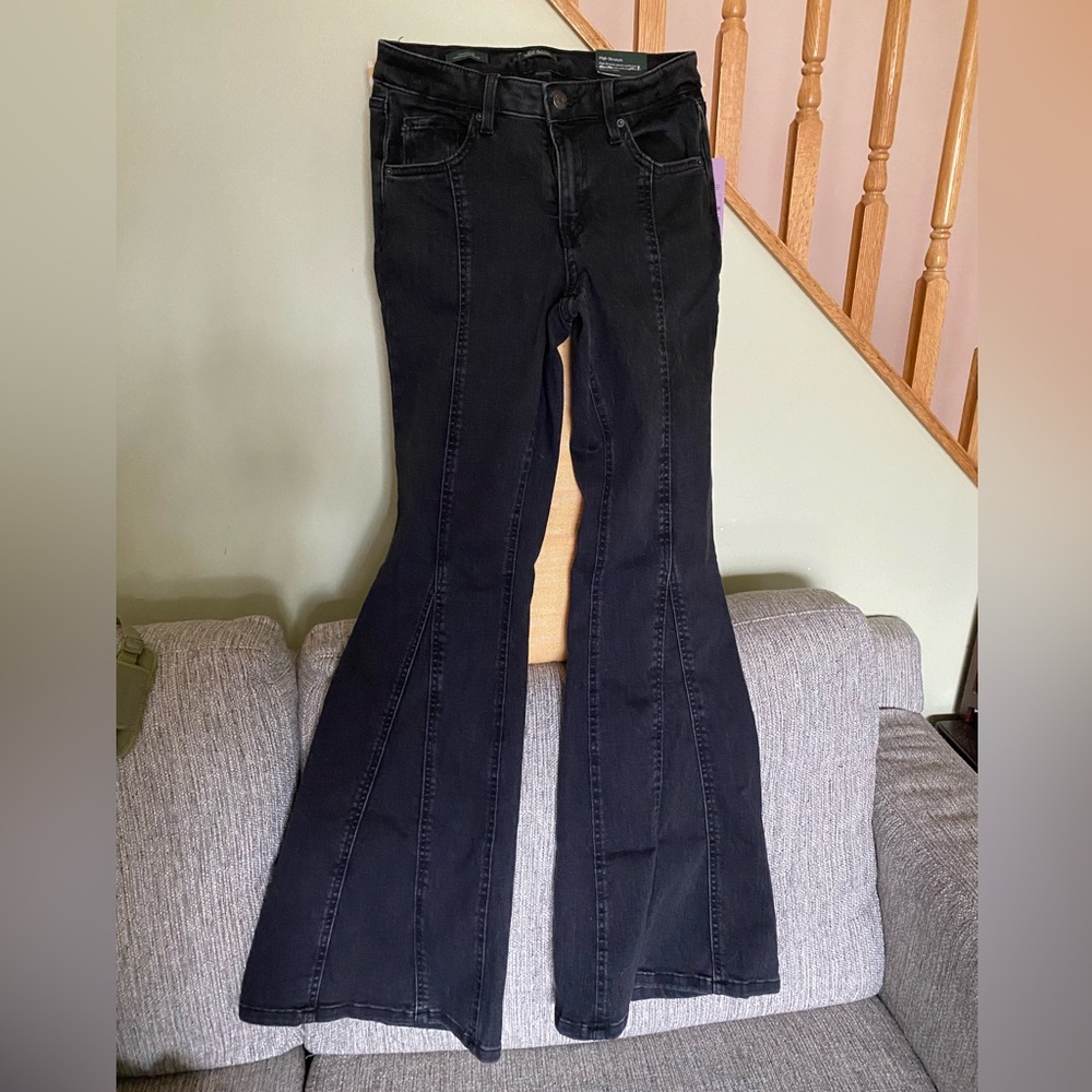 wild fable Black Flared High-Rise stretch Jeans. NEW W TAGS